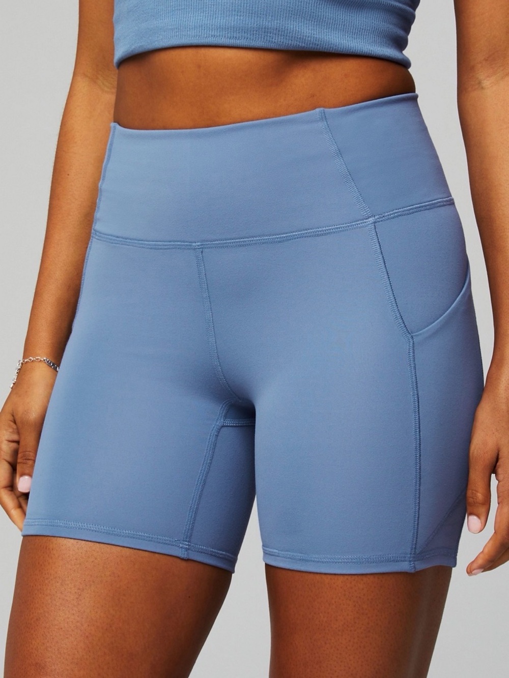 NWT Fabletics Oasis 6” shorts in elemental blue